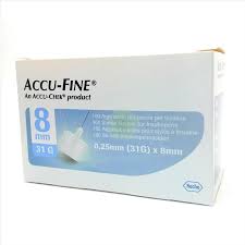 AGO PER PENNA DA INSULINA ACCU-FINE PEN NEEDLE ACCU-CHEK GAUGE 31 X 8MM 100 PEZZI - Farmafamily.it