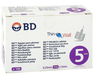 AGO PER PENNA DA INSULINA THINWALL BD GAUGE 31 5 MM 100 PEZZI - Farmafamily.it