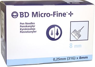 AGO PER PENNA DA INSULINA THINWALL BD GAUGE 31 LUNGHEZZA 8 M100 PEZZI - Farmafamily.it