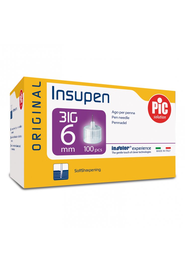 AGO PER PENNA PIC INSUPEN ORIGINAL GAUGE 31X6 MM 100 PEZZI - Farmafamily.it