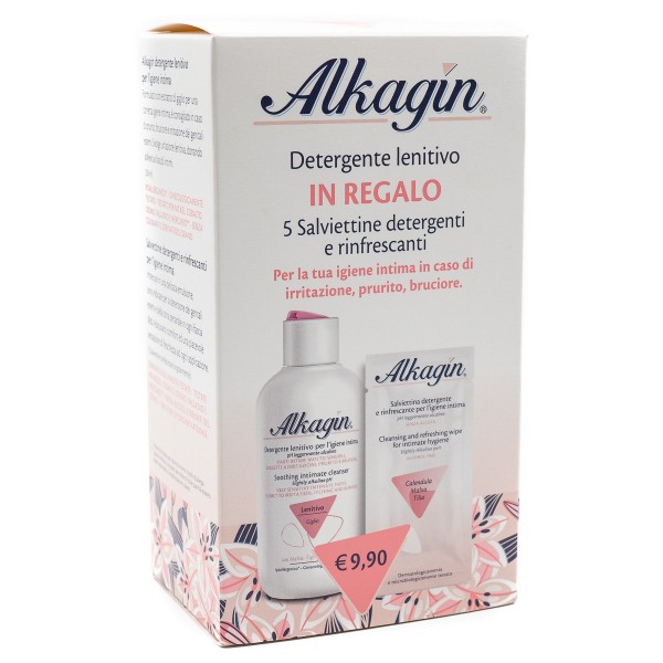 ALKAGIN PH 7 LENITIVO DETERGENTE + SALVIETTE 5 PEZZI - Farmafamily.it