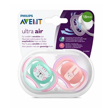 AVENT SUCCHIETTI ULTRA AIR 18M+ FEMMINA GIRAFFA-RICCIO 2 PEZZI - Farmafamily.it