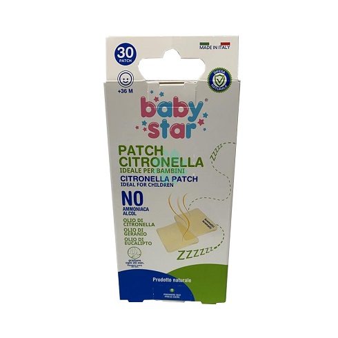 BABYSTAR NATURAL PATCH CITRONELLA 30 PEZZI - Farmafamily.it