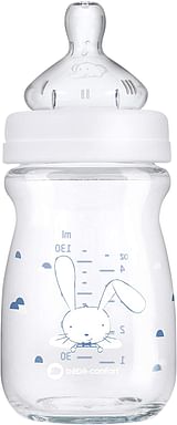 BEBE CONFORT BIBERON IN VETRO DA 130 ML TETTARELLA IN SILICONE T0 SWEET BUNNY - Farmafamily.it