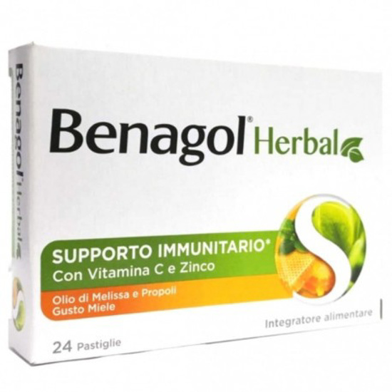 BENAGOL HERBAL MIELE 24 PASTIGLIE - Farmafamily.it