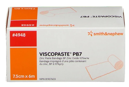 BENDA ALL'OSSIDO DI ZINCO  VISCOPASTE PB7 600X7,5CM - Farmafamily.it