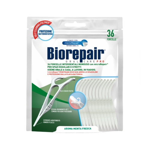BIOREPAIR ORAL CARE ANTIBATTERICO FORCELLE INTERDENTALI MONOUSO 36 PEZZI - Farmafamily.it
