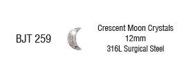 BJT259 ORECCHINO CRESCENT MOON 12 MM - Farmafamily.it
