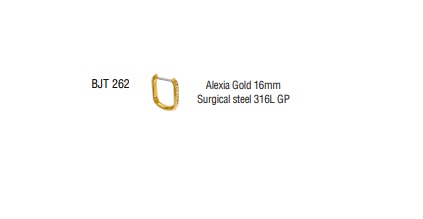 BJT262 ORECCHINO ALEXIA GOLD 16 MM GOLD PLATED - Farmafamily.it