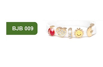 BJB009 BRACCIALE SILIC BIANCO GOLD PLATED - Farmafamily.it