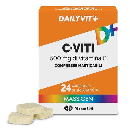 Marco Viti  Dailyvit+ C VITI 500 MG 24 COMPRESSE MASTICABILI - Farmafamily.it