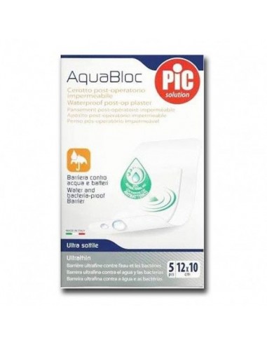 CEROTTO PIC AQUABLOC 10X12 STERILE ANTIBATTERICO 5 PEZZI - Farmafamily.it