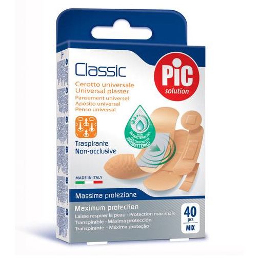 CEROTTO PIC CLASSIC MIX ANTIBATTERICO 40 PEZZI - Farmafamily.it