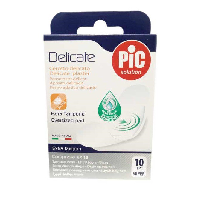 CEROTTO PIC DELICATE SUPER ANTIBATTERICO 40X86 MM 10 PEZZI - Farmafamily.it