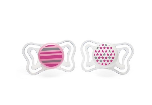 CHICCO SUCCHIETTO LIGHT GIRL SILICONE 6-16 MESI 2 PEZZI - Farmafamily.it