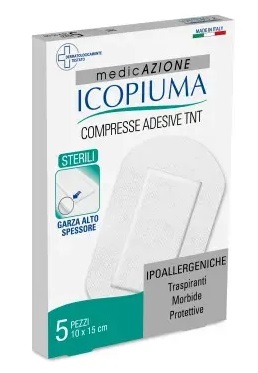 COMPRESSE ADESIVE TESSUTO NON TESSUTO 10 X 15 CM 5 PEZZI - Farmafamily.it