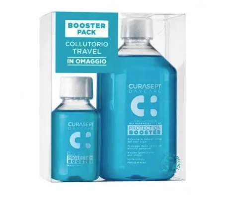 CURASEPT DAYCARE BOOSTER COLLUTORIO FROZEN MINT 500 ML + 100 ML - Farmafamily.it