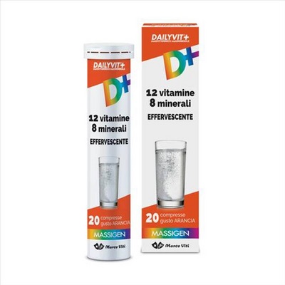 MASSIGEN DAILYVIT 12 VITAMINE 8 MINERALI EFFERVESCENTE 20 COMPRESSE - Farmafamily.it