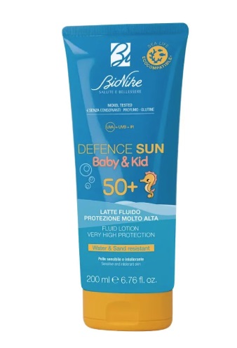 DEFENCE SUN 50+ BABY&KID LATTE FLUIDO 200 ML - Farmafamily.it