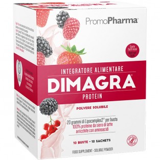 DIMAGRA PROTEIN RED FRUIT 10 BUSTE - Farmafamily.it