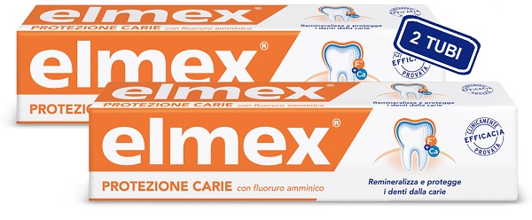 ELMEX DENTIFRICIO PROTEZIONE CARIE 75 ML X 2 PEZZI - Farmafamily.it