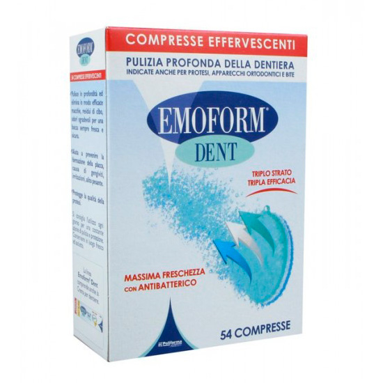 EMOFORM DENT 54 COMPRESSE PULIZIA DENTIERA - Farmafamily.it