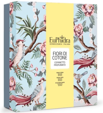 EUPHIDRA FLOREALI COFANETTO FIORI DI COTONE DA 1 BAGNO CREMA+1 ACQUA PROFUMATA+1 SAPONETTA VEGETALE - Farmafamily.it