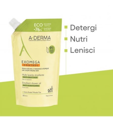 EXOMEGA CONTROL OLIO LAVANTE EMOLLIENTE RICARICA 500 ML - Farmafamily.it