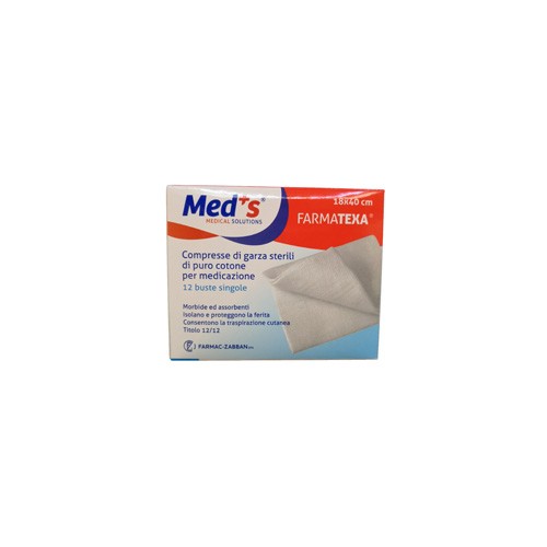 GARZA COMPRESSA MEDS 12/12 18X40CM 12 PEZZI - Farmafamily.it