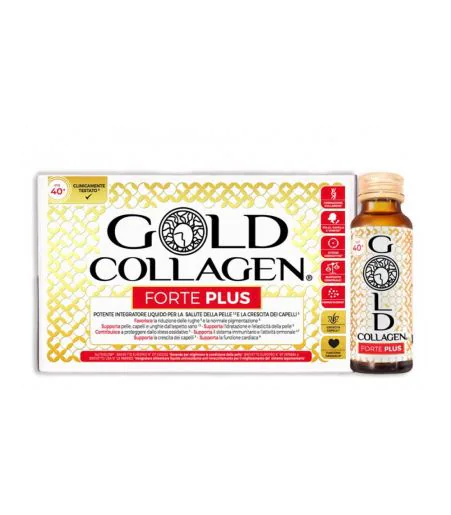 GOLD COLLAGEN FORTE PLUS 10 FLACONI DA 50 ML 5G COLLAGENE - Farmafamily.it
