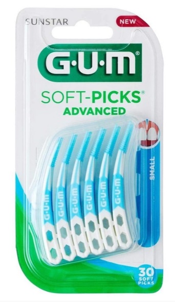 GUM SOFTPICKS ADVANCE SCOVOLINO SMALL GOMMA 30 PEZZI - Farmafamily.it