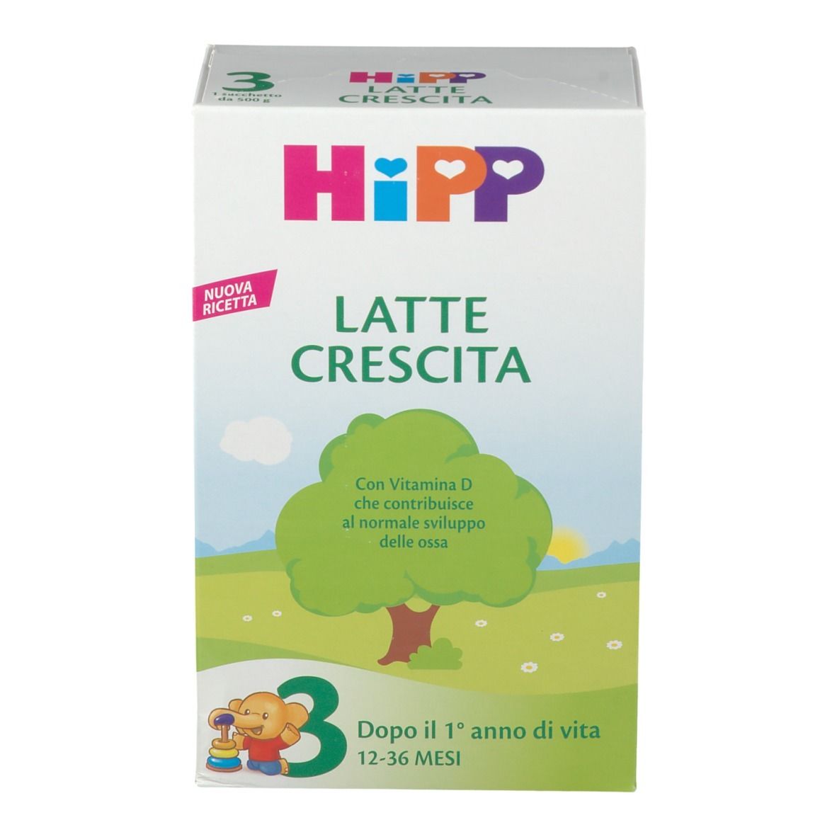 HIPP 3 LATTE CRESCITA 500 GRAMMI 12 - 36 MESI - Farmafamily.it