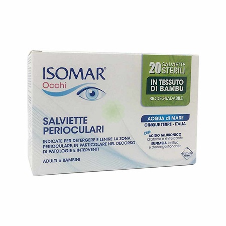 ISOMAR OCCHI SALVIETTE PERIOCULARI ADULTI E BAMBINI 20 PEZZI - Farmafamily.it