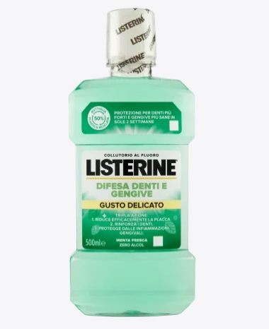 LISTERINE DENTI E GENGIVE GUSTO DELICATO 500 ML - Farmafamily.it