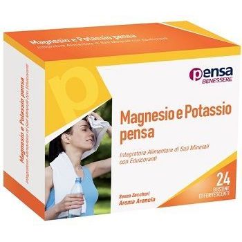 MAGNESIO E POTASSIO ARANCIA PENSA 24 BUSTINE EFFERVESCENTI - Farmafamily.it