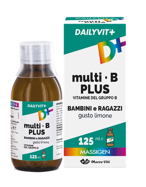 DAILYVIT+ MULTI B PLUS VITAMINE DEL GRUPPO B PER BAMBINI E RAGAZZI GUSTO LIMONE 125 ML - Farmafamily.it