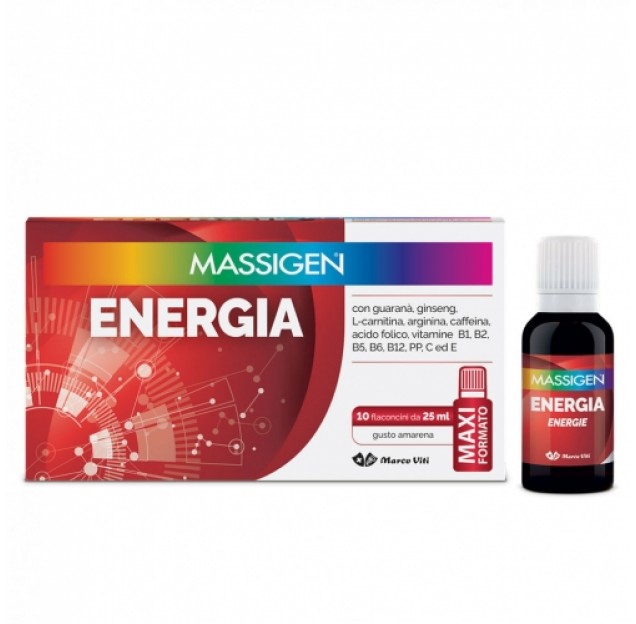 MASSIGEN ENERGIA 10 FLACONI DA 25 ML - Farmafamily.it