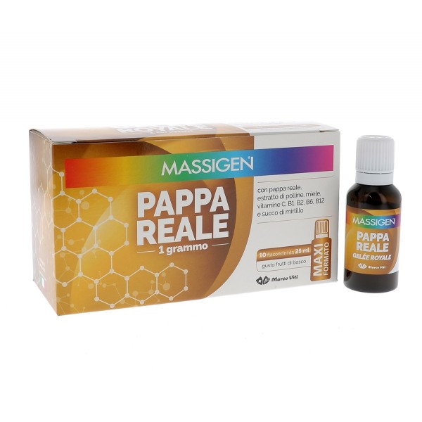 MASSIGEN PAPPA REALE 10 FLACONI DA 25 ML - Farmafamily.it