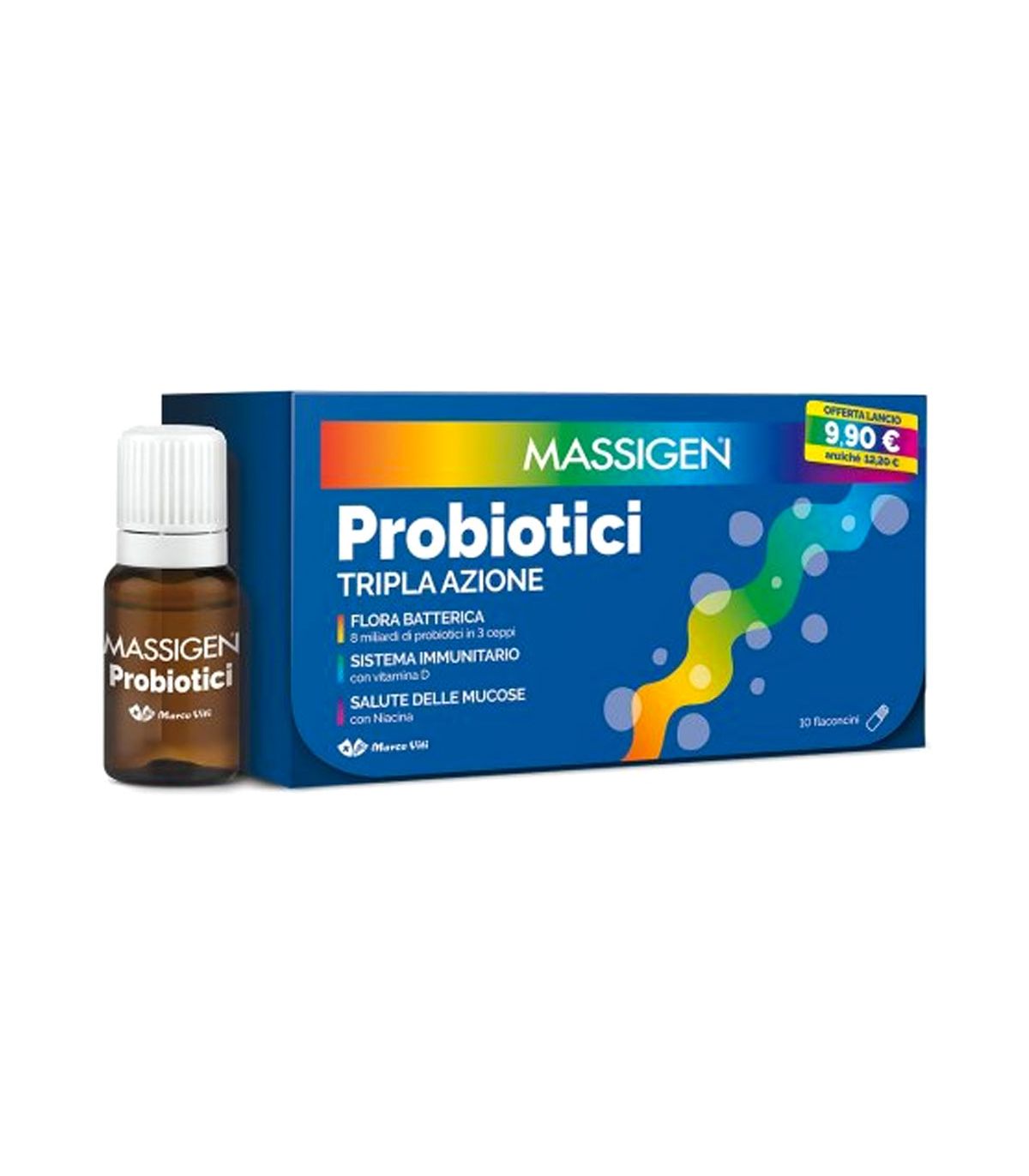 MASSIGEN PROBIOTICI 10 FLACONCINI X 8 ML - Farmafamily.it