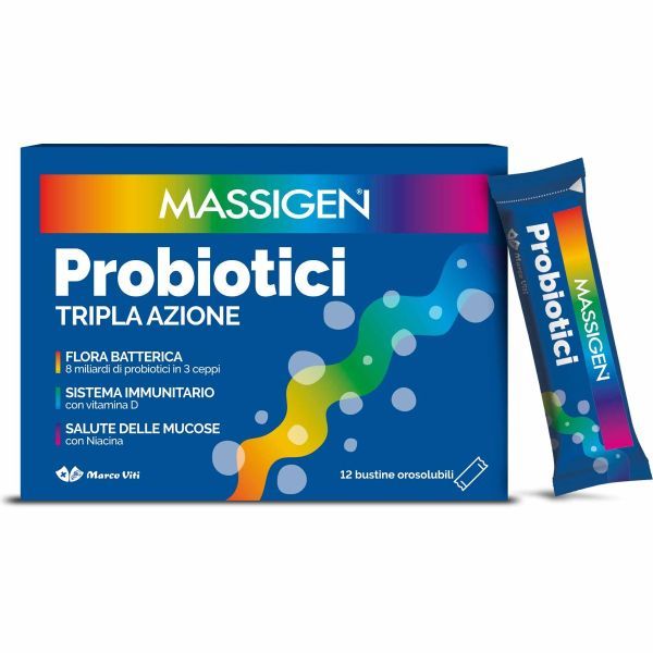 MASSIGEN PROBIOTICI 12 STICKPACK DA 1 G  - Farmafamily.it