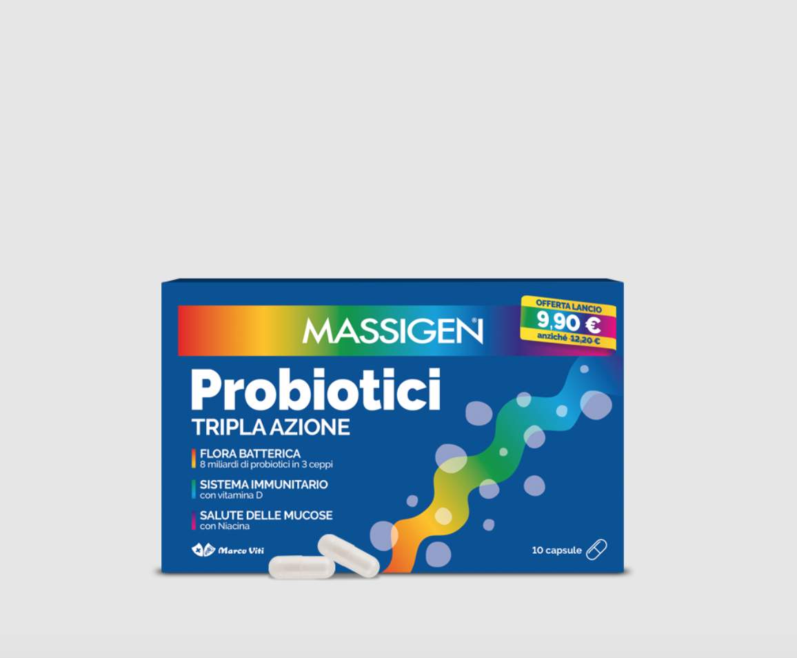 MASSIGEN PROBIOTICI 10 CAPSULE - Farmafamily.it