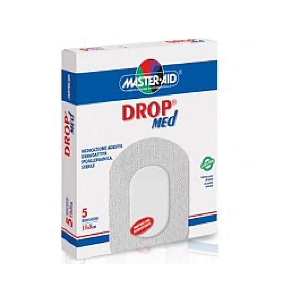 MEDICAZIONE COMPRESSA AUTOADESIVA DERMOATTIVA IPOALLERGENICA AERATA MASTER-AID DROP MED 10X8 5 PEZZI - Farmafamily.it