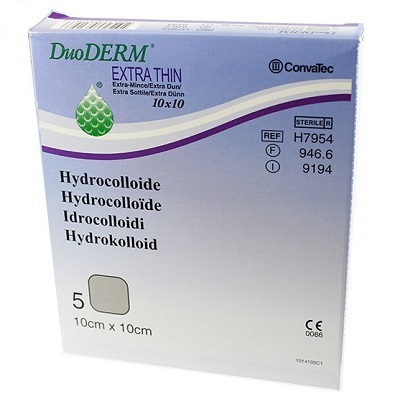 MEDICAZIONE CON IDROCOLLOIDI STERILE DUODERM EXTRA SOTTILE 10X10CM 5 PEZZI - Farmafamily.it