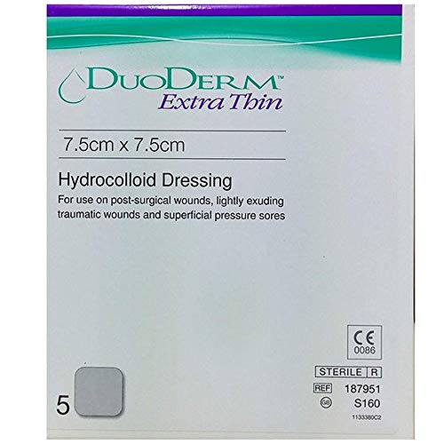 MEDICAZIONE CON IDROCOLLOIDI STERILE DUODERM EXTRA SOTTILE 7,5X7,5CM 5 PEZZI - Farmafamily.it