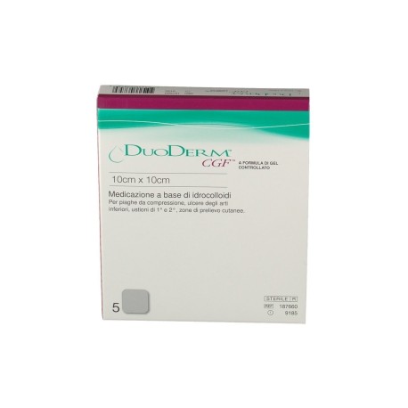MEDICAZIONE CON IDROCOLLOIDI STERILE SENZA BORDO ADESIVO DUODERM CGF 10X10CM 5 PEZZI - Farmafamily.it