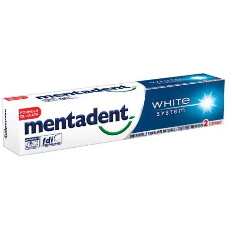 MENTADENT WHITE SYSTEM 75 ML - Farmafamily.it