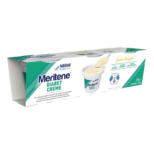 MERITENE DIABET CREME VANIGLIA 3 X 125 G - Farmafamily.it