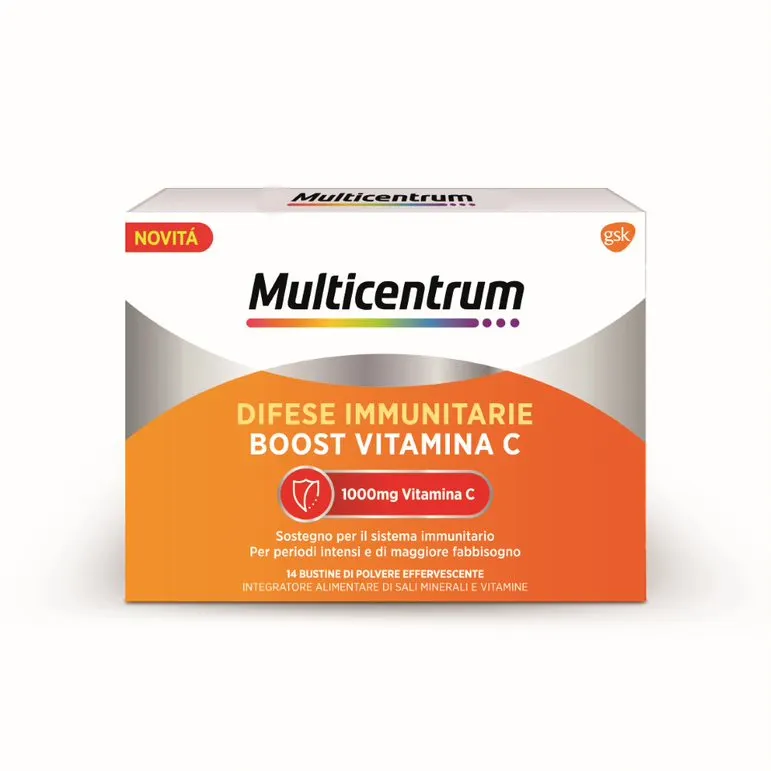 MULTICENTRUM DIFESE IMMUNITARIE BOOST VITAMINA C 14 BUSTINE - Farmafamily.it