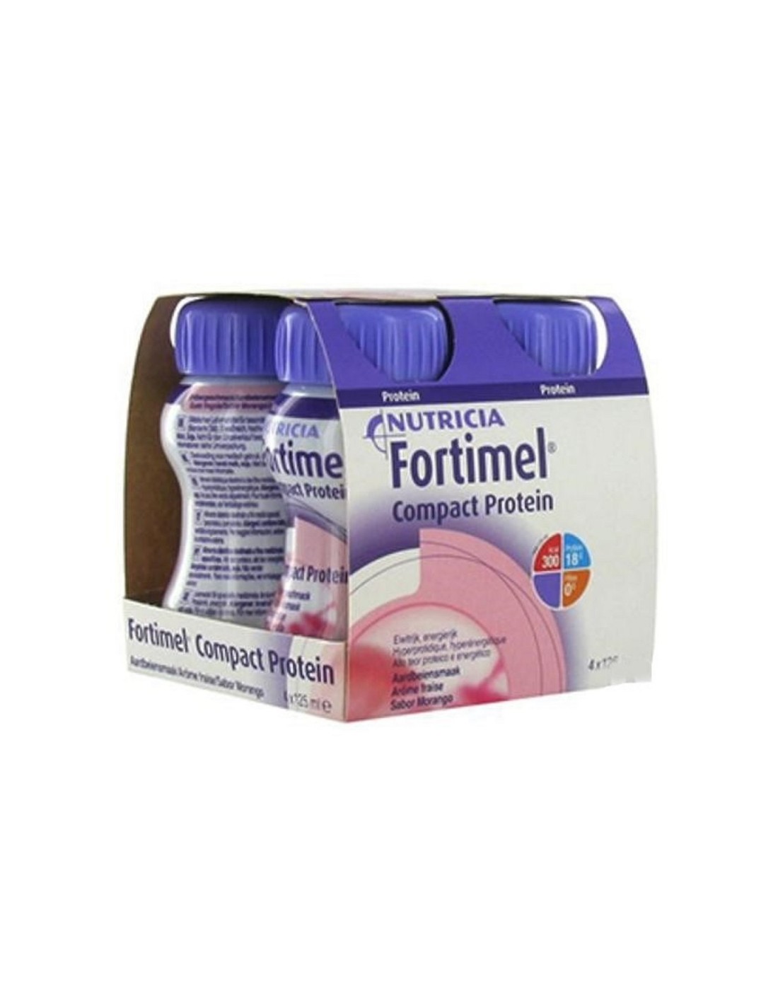 NUTRICIA FORTIMEL COMPACT PROTEIN GUSTO FRUTTI DI BOSCO 4 BOTTIGLIE DA 125 ML - Farmafamily.it