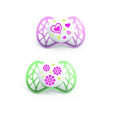 NUVITA SUCCHIETTO CON TETTARELLA ORTODONTICA 0 MESI+ ROSA E VERDE - Farmafamily.it